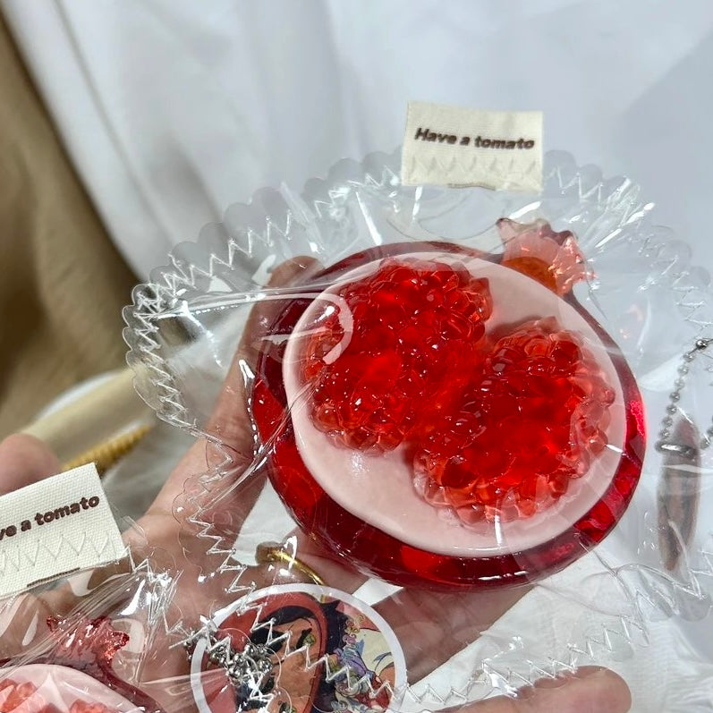 Transparent Pomegranate Taba Squishy Toy