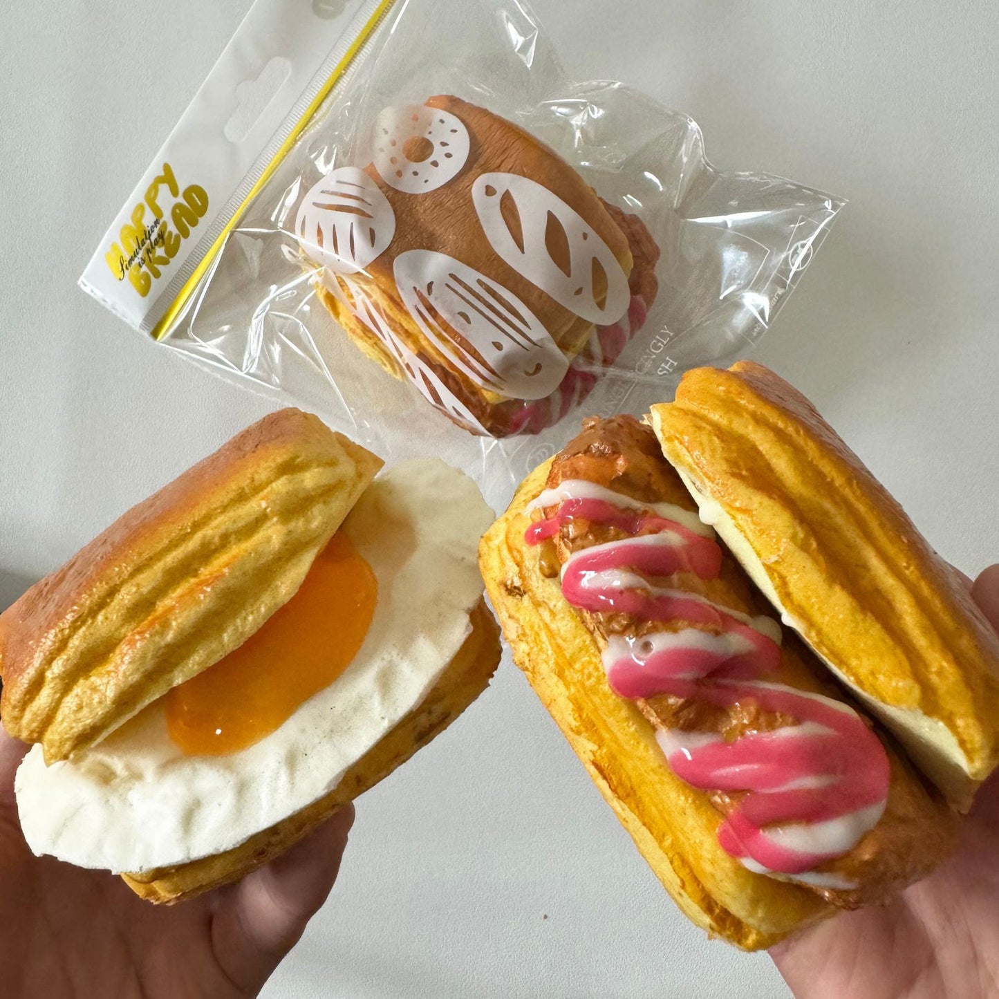 Slow Rising Squishy Sandwich Egg Bread Stress Relief Decompression Toy