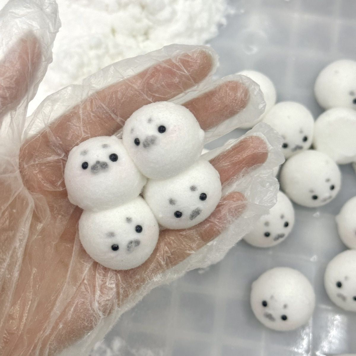 1pc/2pcs/4pcs Handmade Mini Seal Taba Squishy Toy