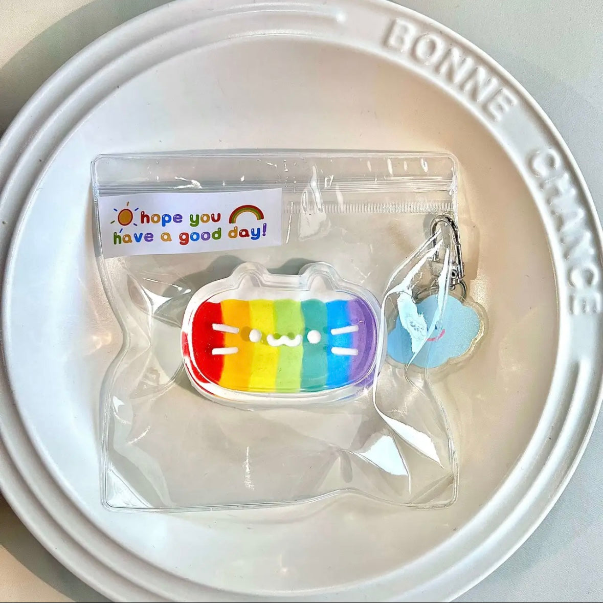 Handmade Transparent Cat Pudding Taba Squishy Toy