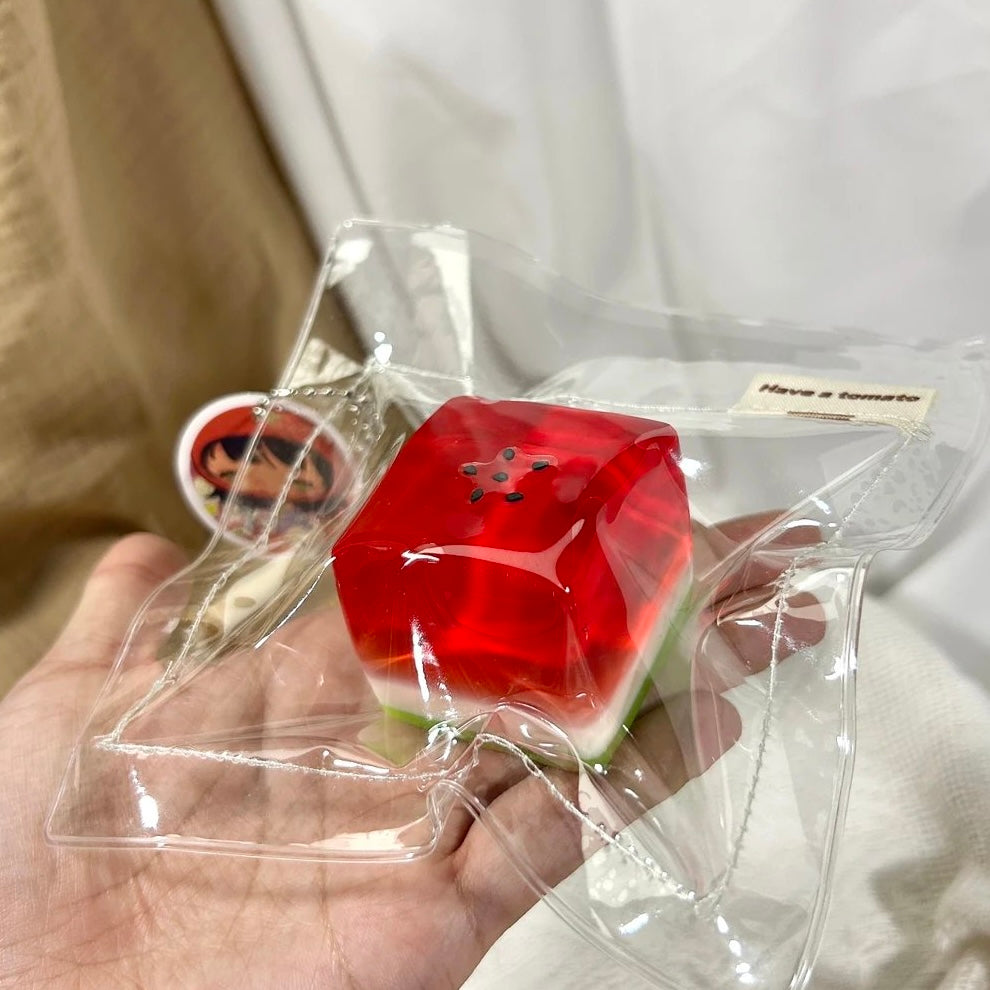 Transparent Watermelon Cube Taba Squishy Toy