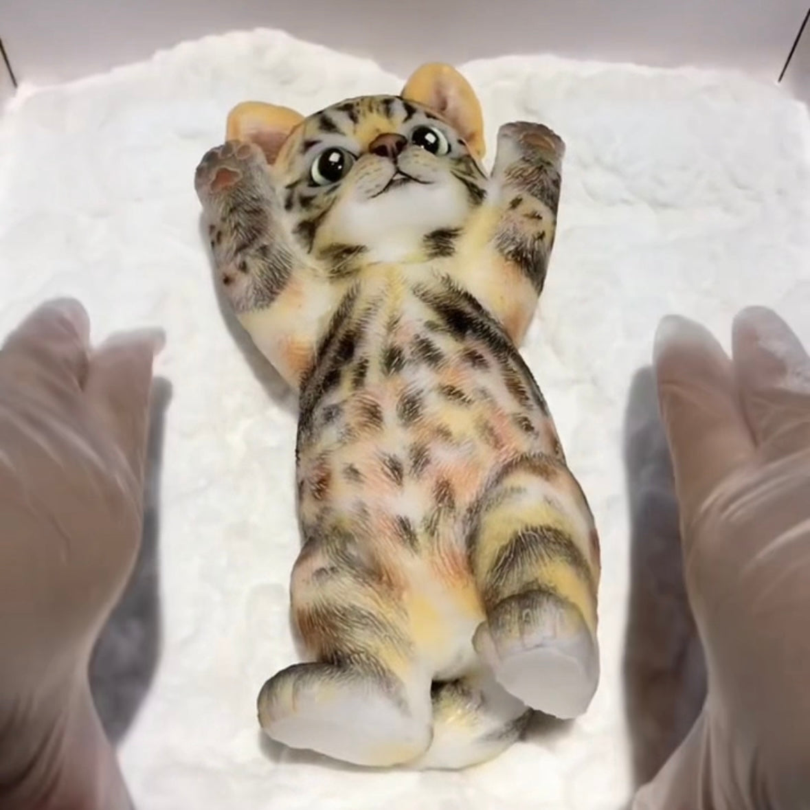 600g/1000g Leopard Print Kitty Cats Taba Squishy Toy with Flocking