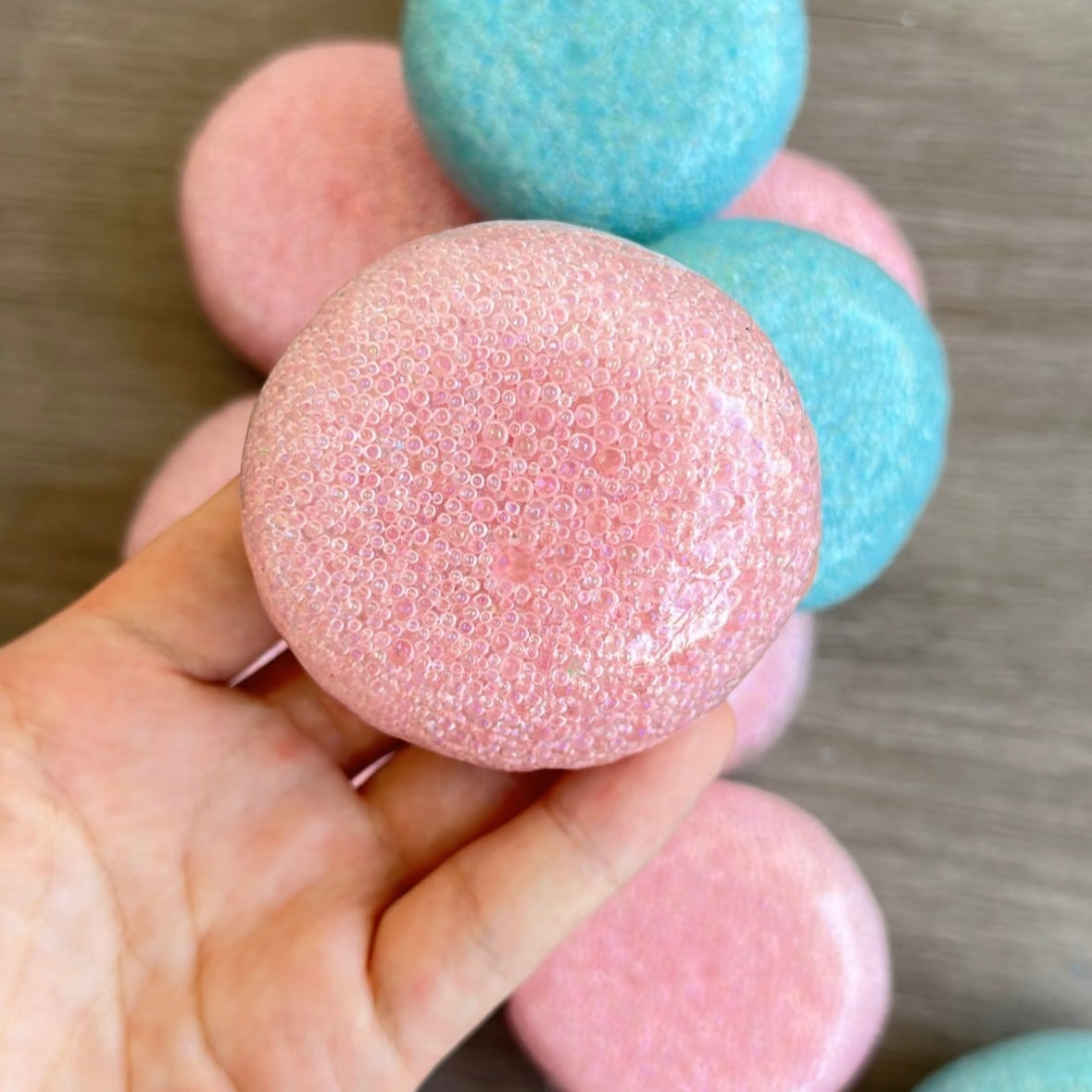Pink & Blue Handmade Stress Ball