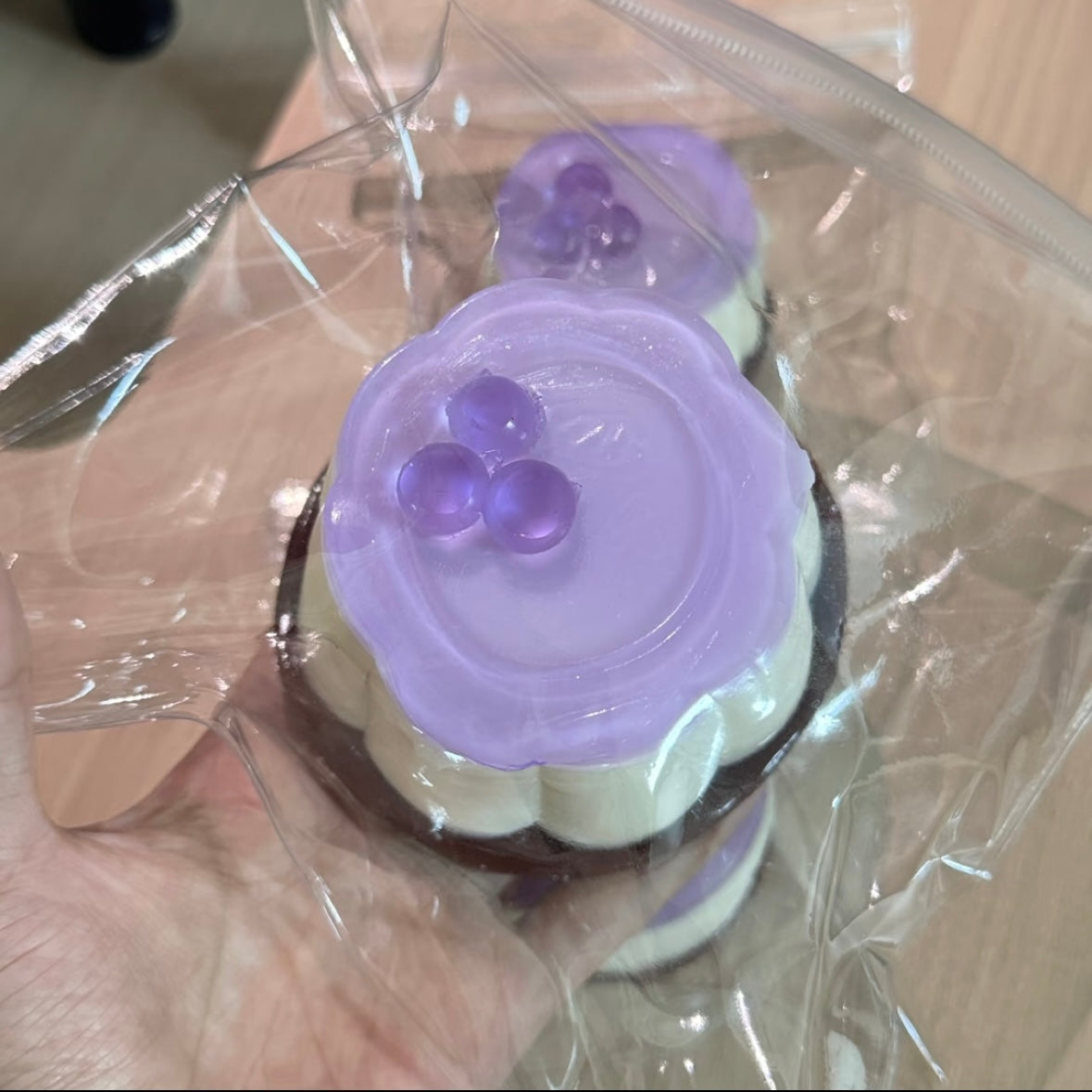 Blue/Purple Blueberry Pudding Taba Squishy Toy