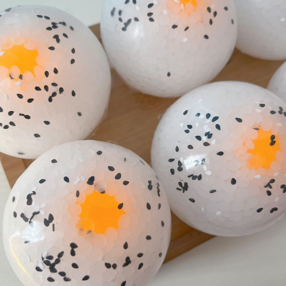Rice Ball with Egg Yolk Shape Handmade Stress Balls