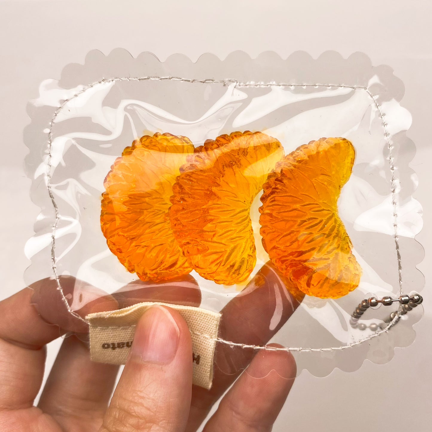3pcs Handmade Transparent Mini Orange Taba Squishy Toy