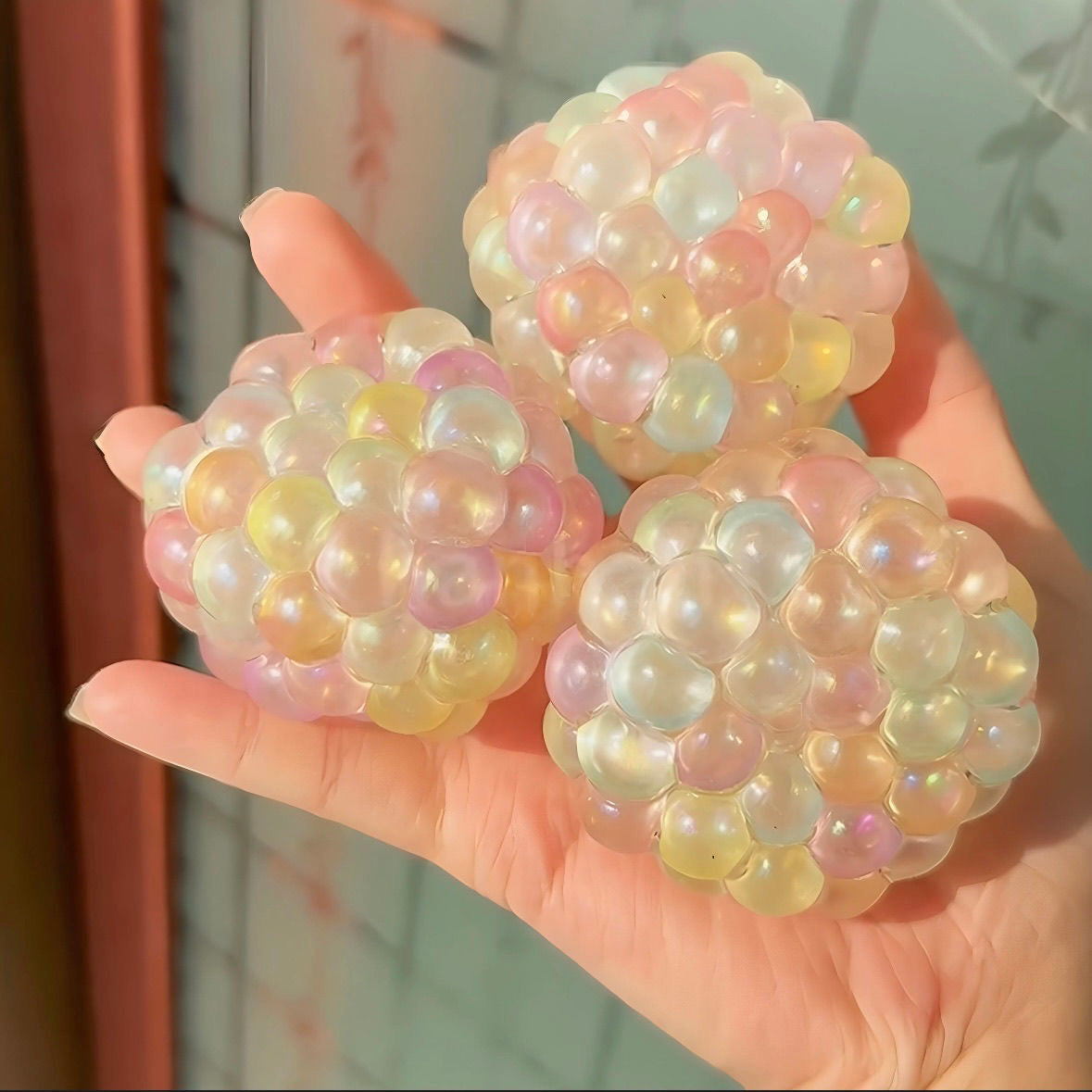 Color Shifting Beads Handmade Stress Balls