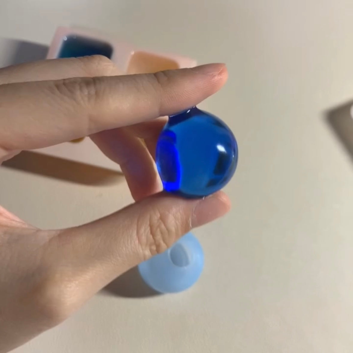Handmade Transparent 2.2cm Ball Stress Relief Squishy Toy