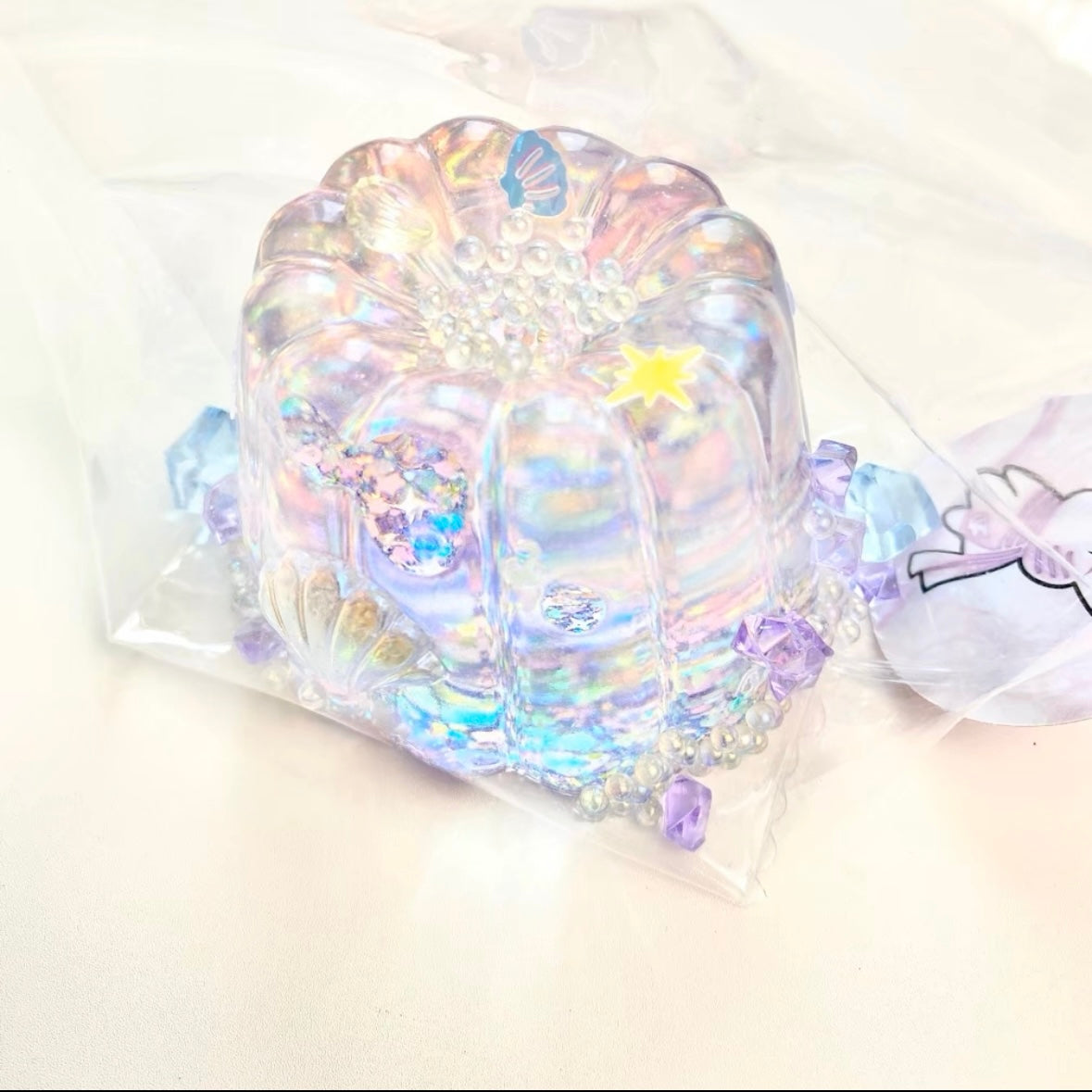 Transparent Dessert Canula Cake Taba Squishy Toy - Christmas Series