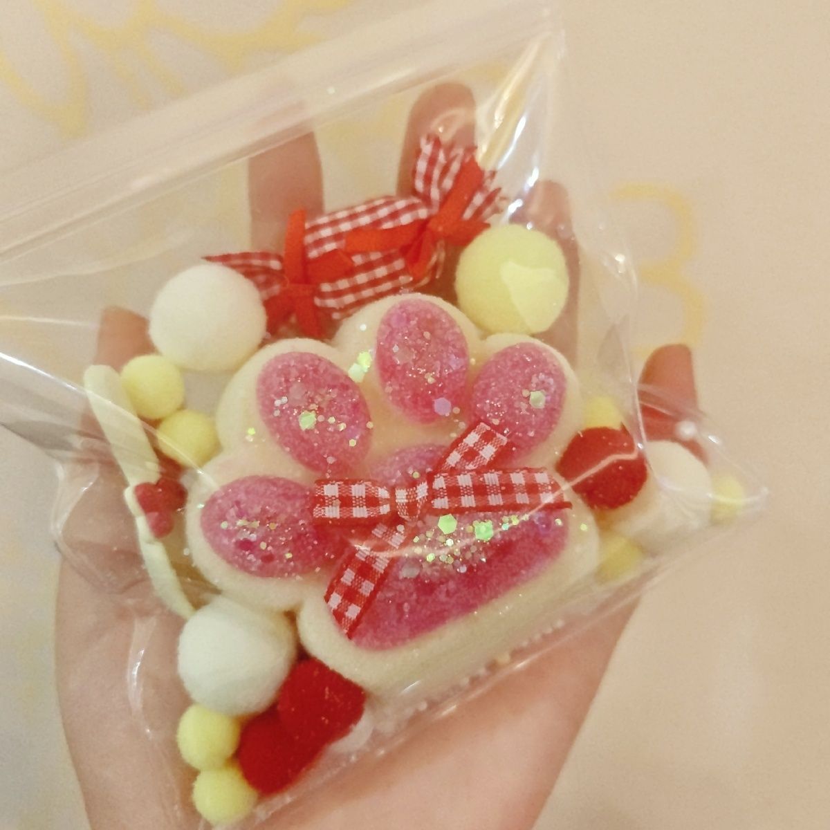 Handmade Silicone Cat's Paw Taba Squishy Toy - Christmas Series