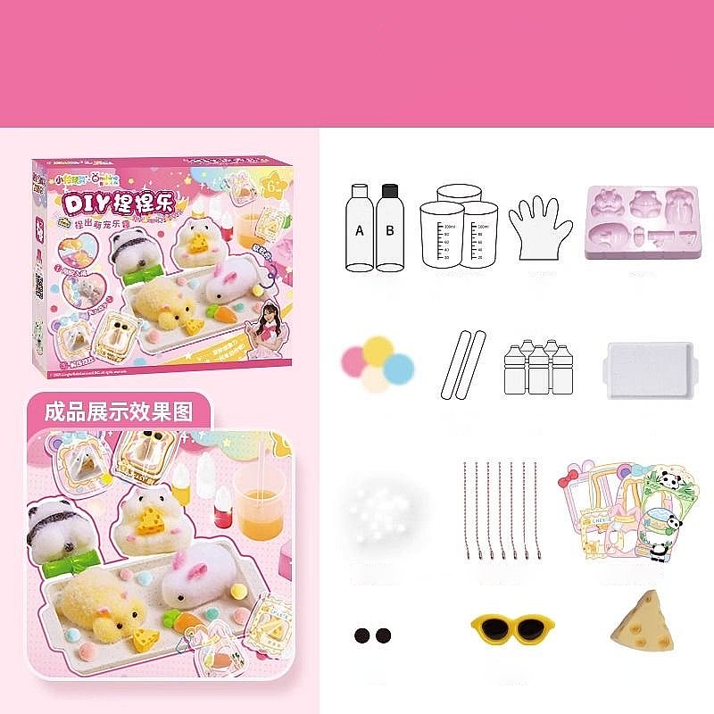 Animal Squishy Making Kit for Starter, No Odor, for Squishy Toy Making (50ml Part A + 50ml Part B)