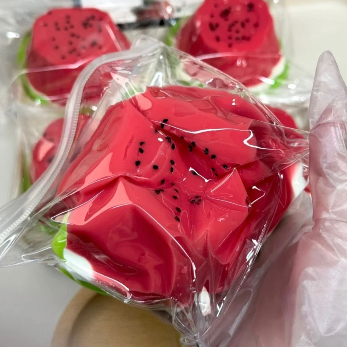 Handmade Watermelon Pudding Stress Relief Squishy Toy - Christmas Series