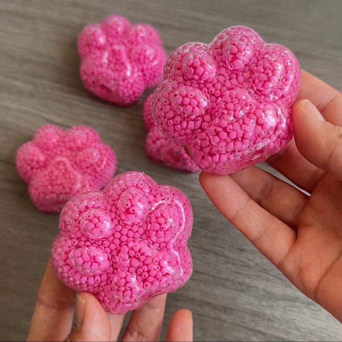 Rose Cat's Paw Handmade Stress Balls