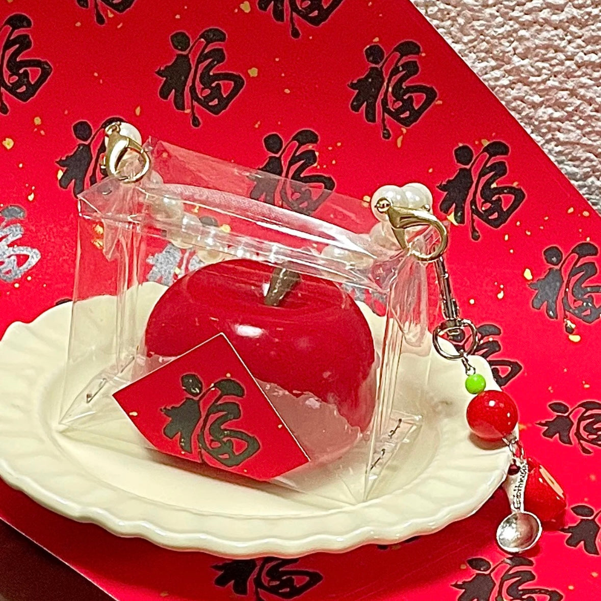 Handmade Apple Taba Squishy Toy - Christmas Series