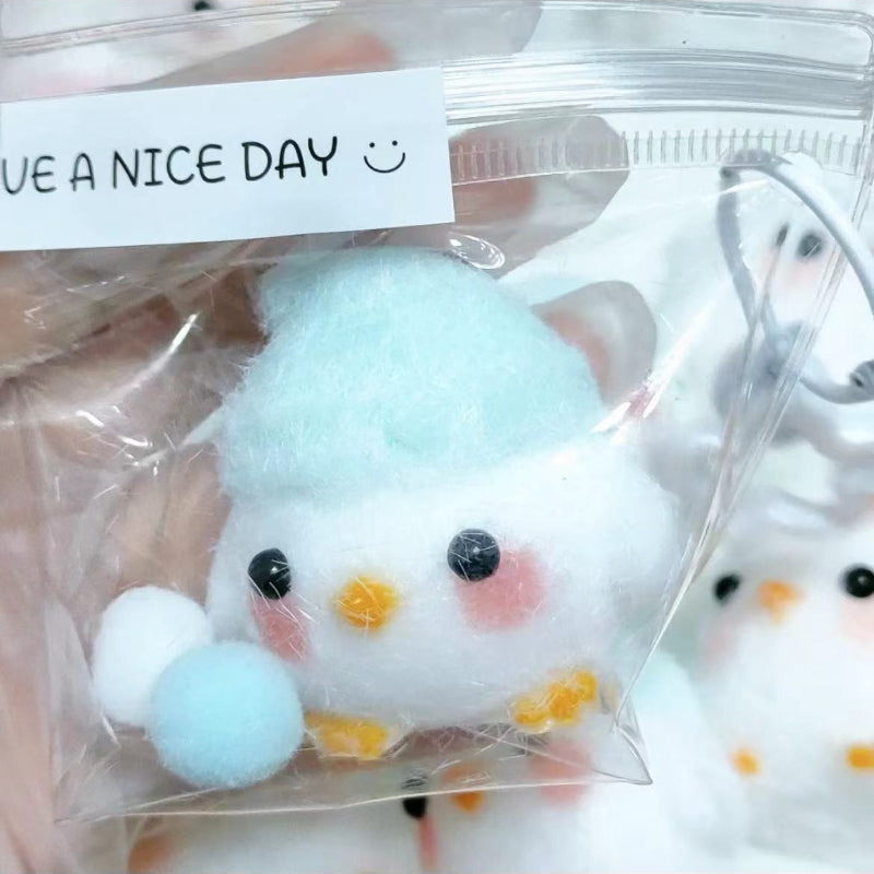 Silicone Squishy Chick with Wearing Hat Taba Squishy Toy