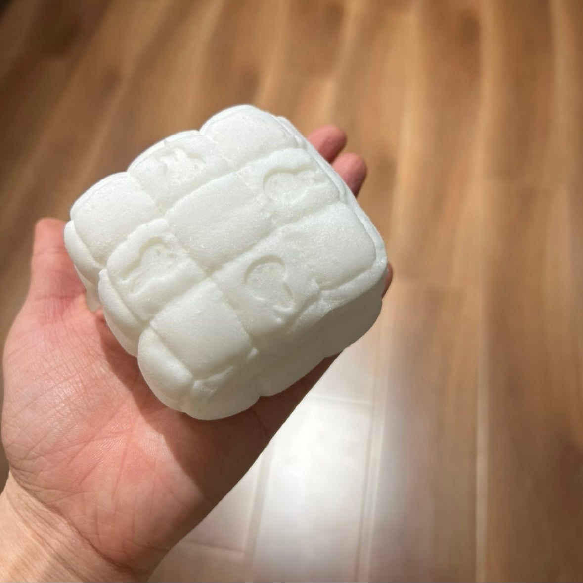 White Rabbit Quilt Taba Squishy Toy