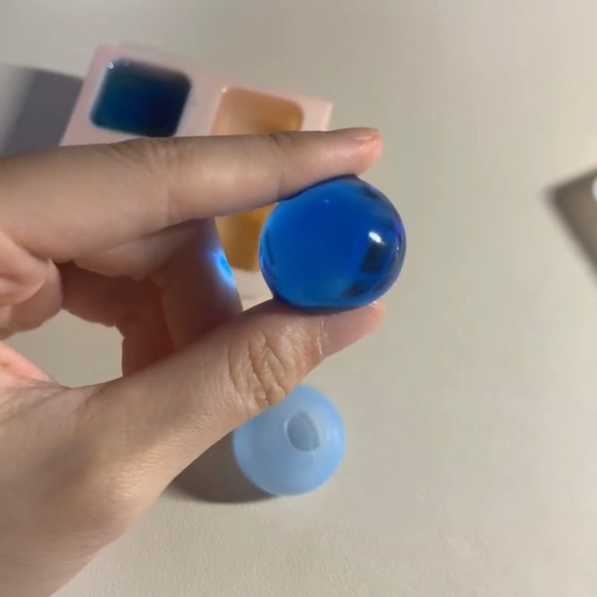 Handmade Transparent 2.2cm Ball Stress Relief Squishy Toy