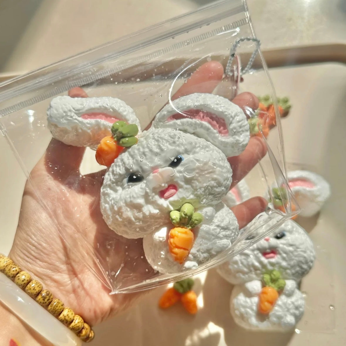 Rabbit Bunny Snowball Taba Squishy Toy