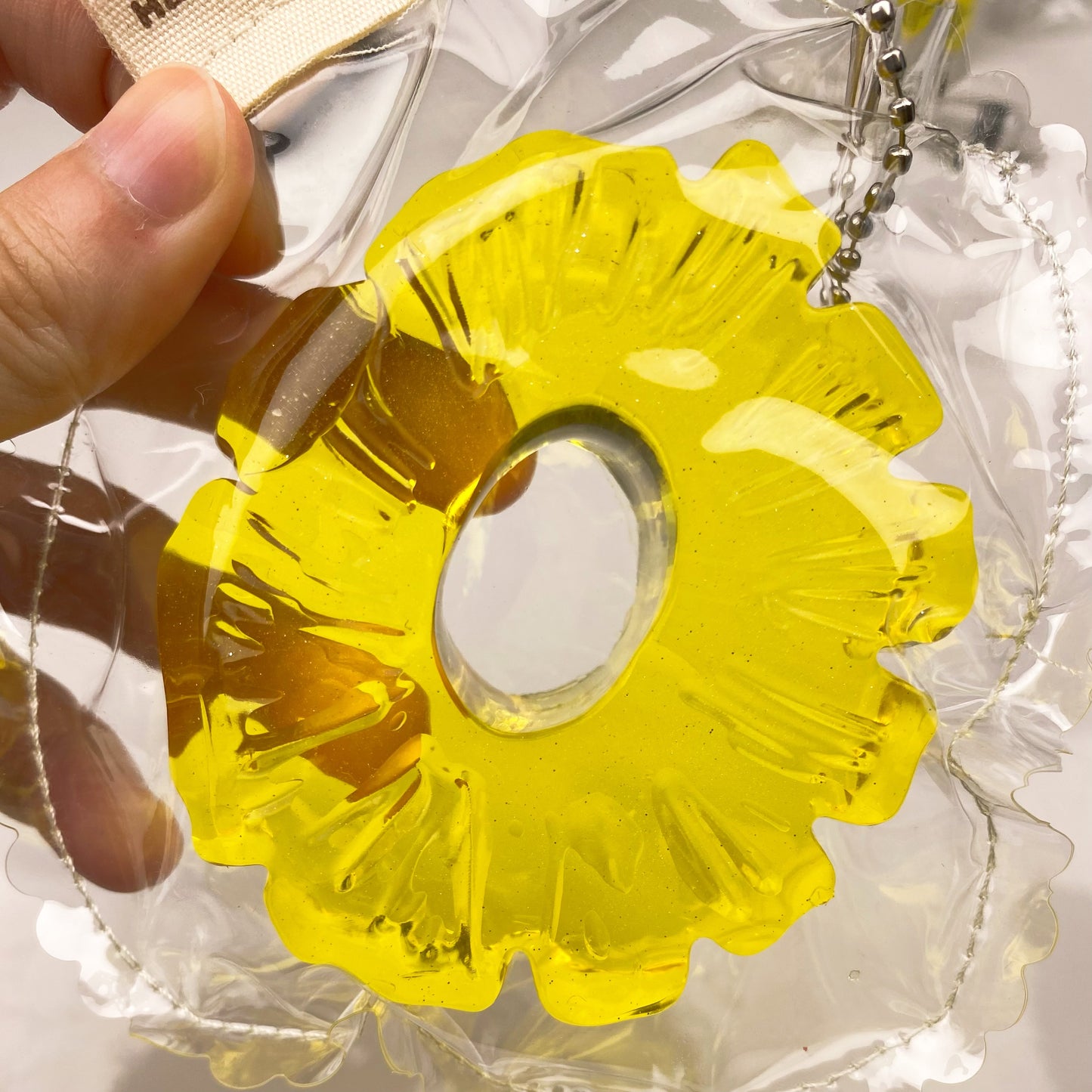 Handmade Transparent Pineapple Slices Taba Squishy Toy