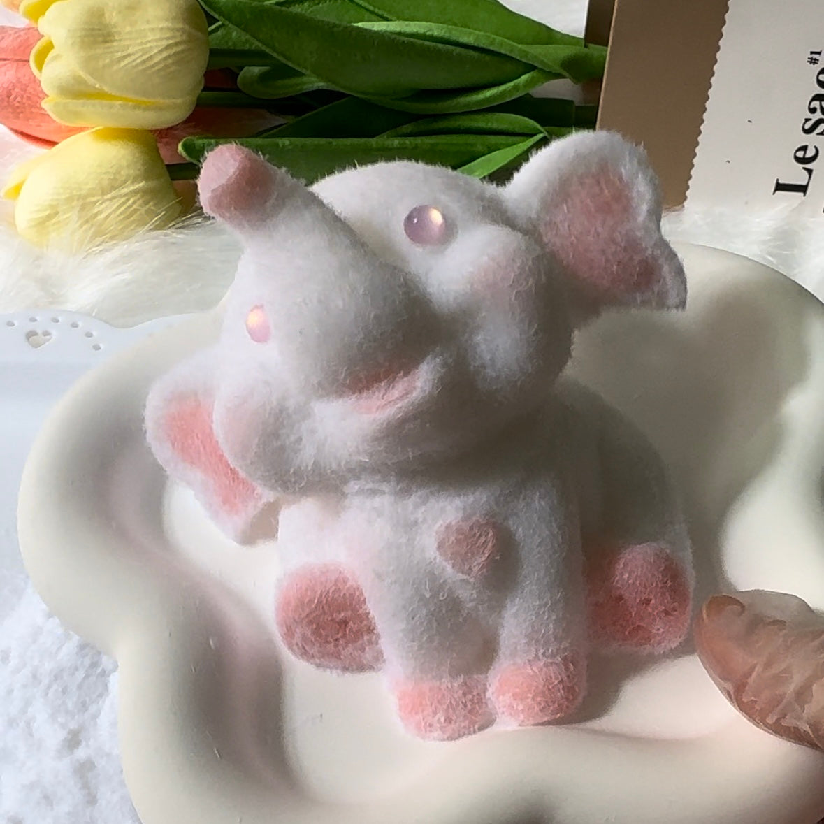 Handmade Elephant Taba Squishy Toy with Flocking(140g)