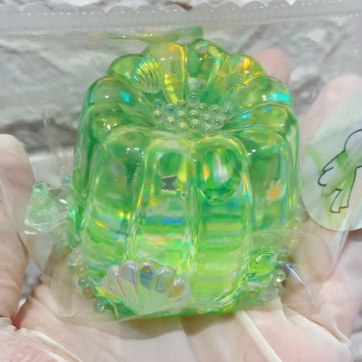 Transparent Dessert Canula Cake Taba Squishy Toy - Christmas Series