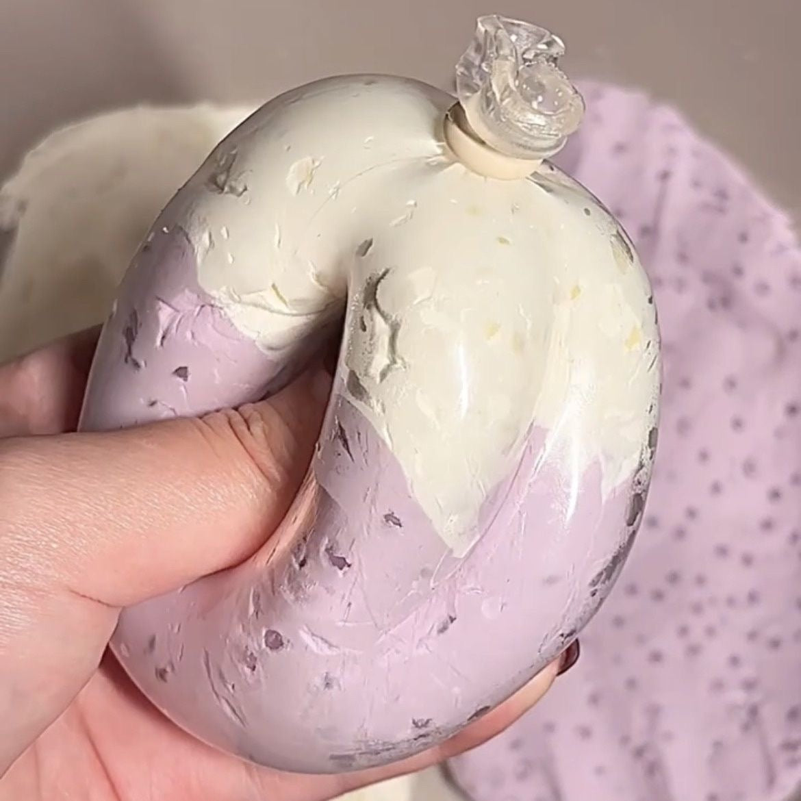 Purple & White Handmade Stress Balls