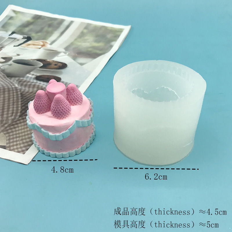 Strawberry Cake Mold Silicone Squishy Mold