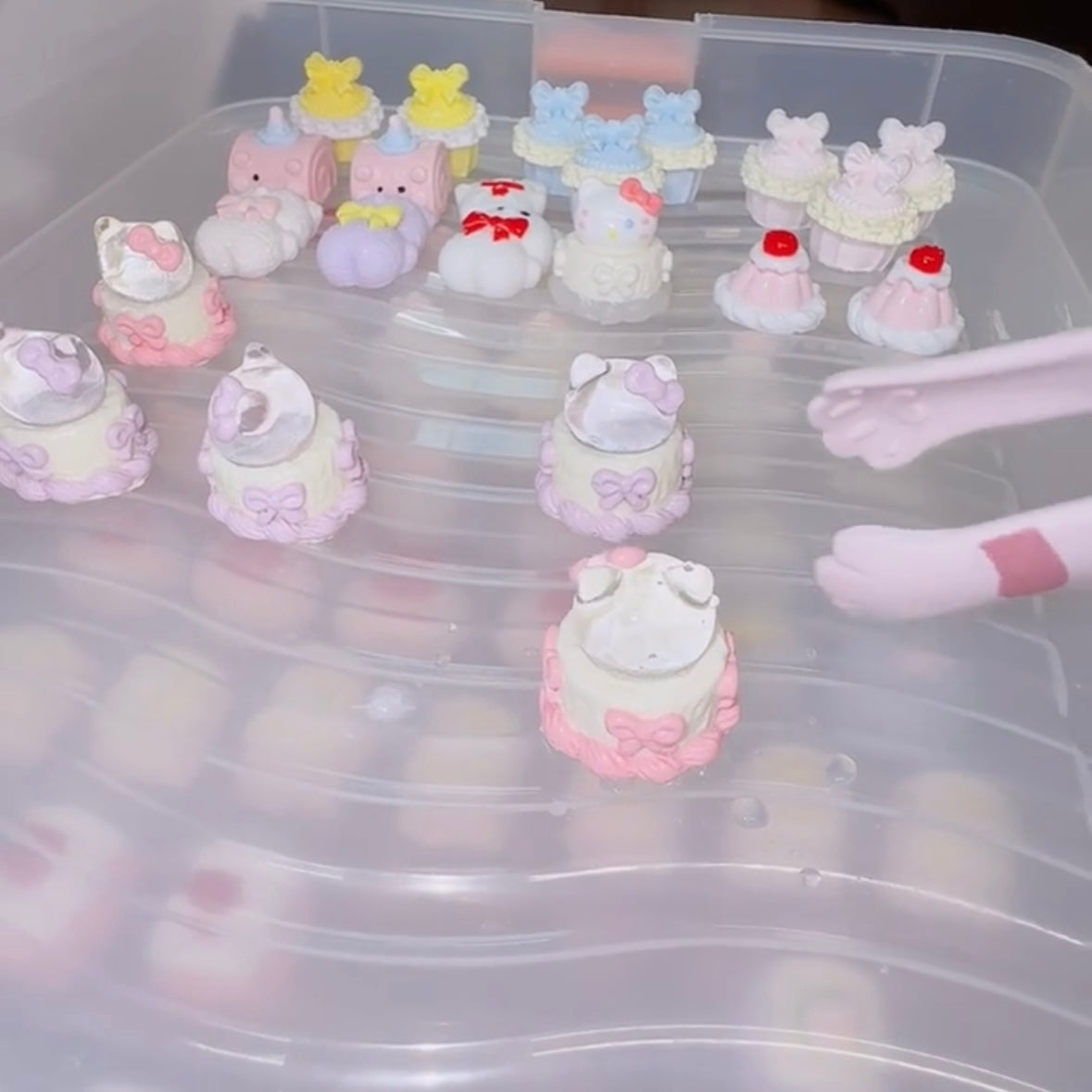 Transparent Mini Kitty Cake Taba Squishy Toy