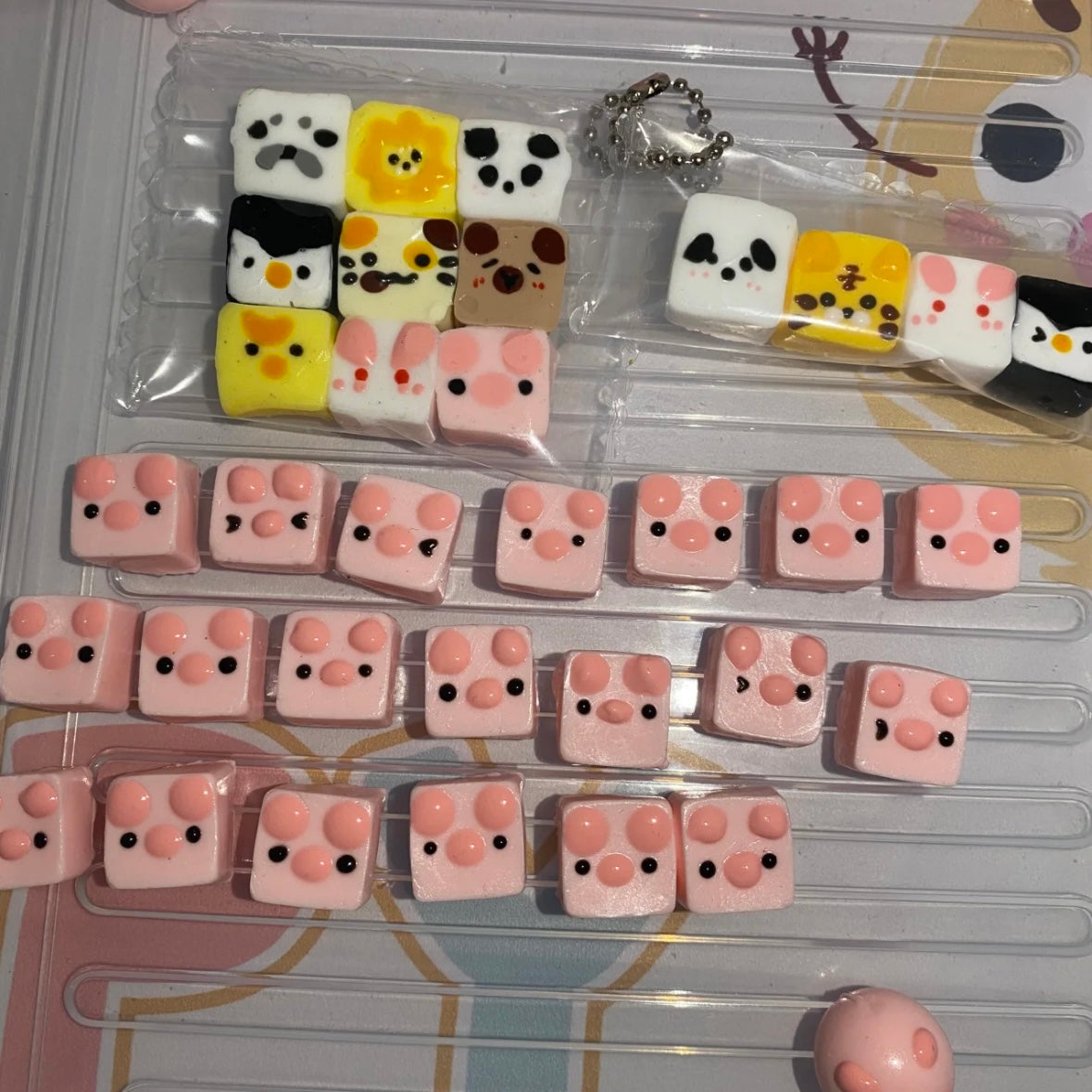6pcs / 9pcs Mini Animals Taba Squishy Toy