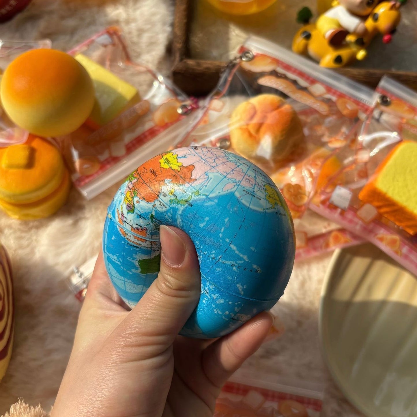 Slow Rising Squishy Earth Globe Ball Stress Relief Decompression Toy