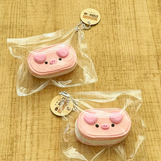 Handmade Pink Pig Cake Taba Squishy Toy