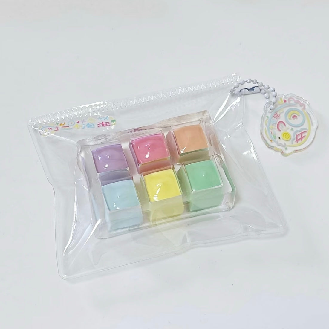 6 Colors Handmade Transparent Palette Taba Squishy Toy