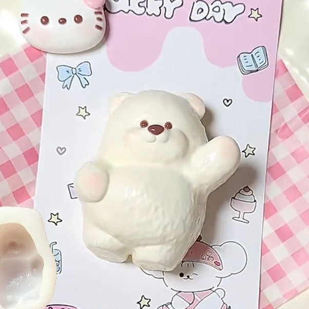 Handmade Cute Beckoning Bear Taba Squishy Toy