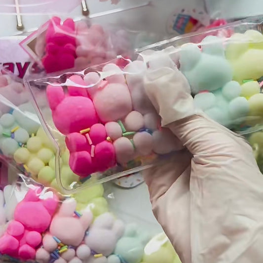 6pcs Handmade Silicone Rabbit Bunny Taba Squishy Toy