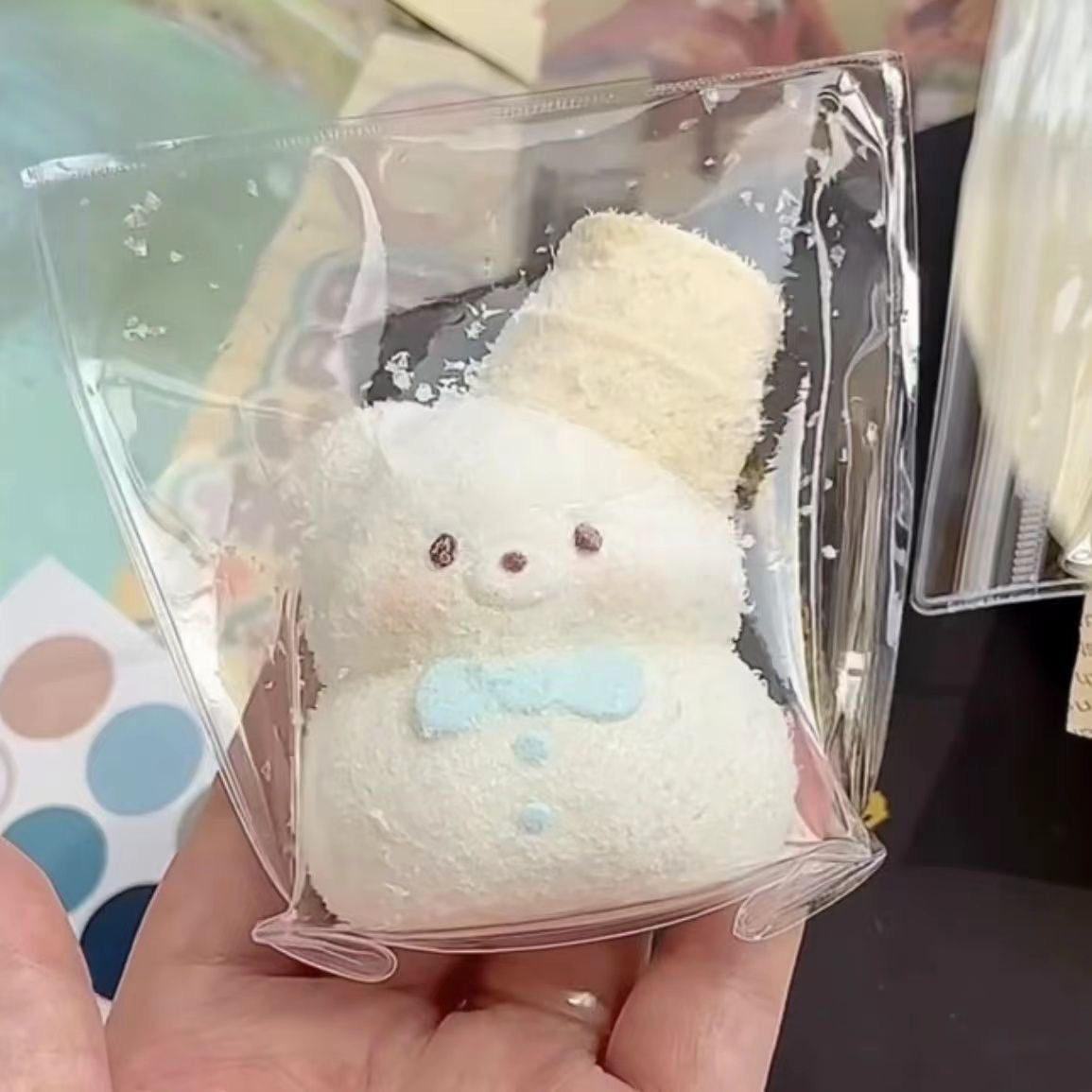 Handmade Snow Bear Squishy Stress Relief Toy - Christmas Series