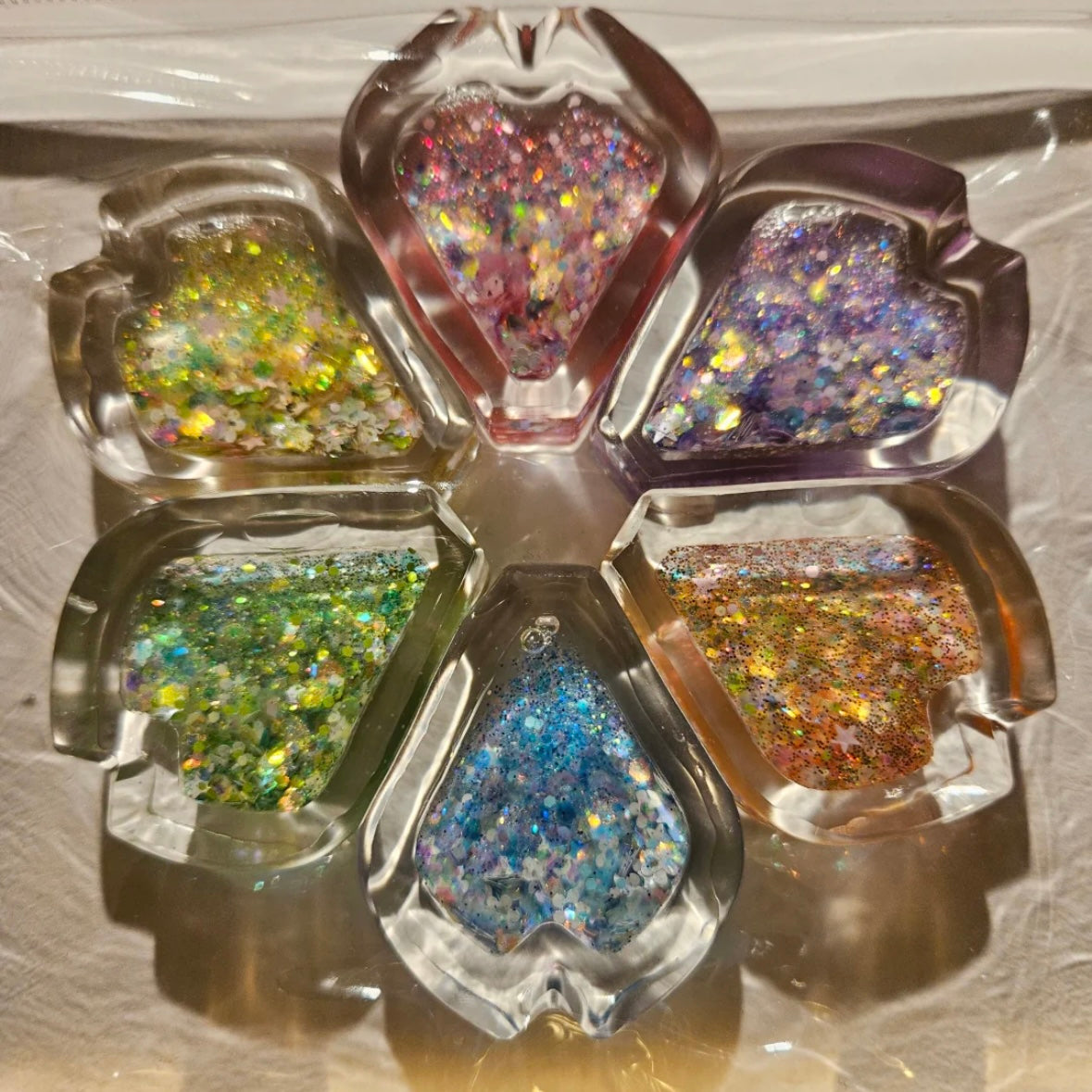 Transparent Seven-color Flower Taba Squishy Toy