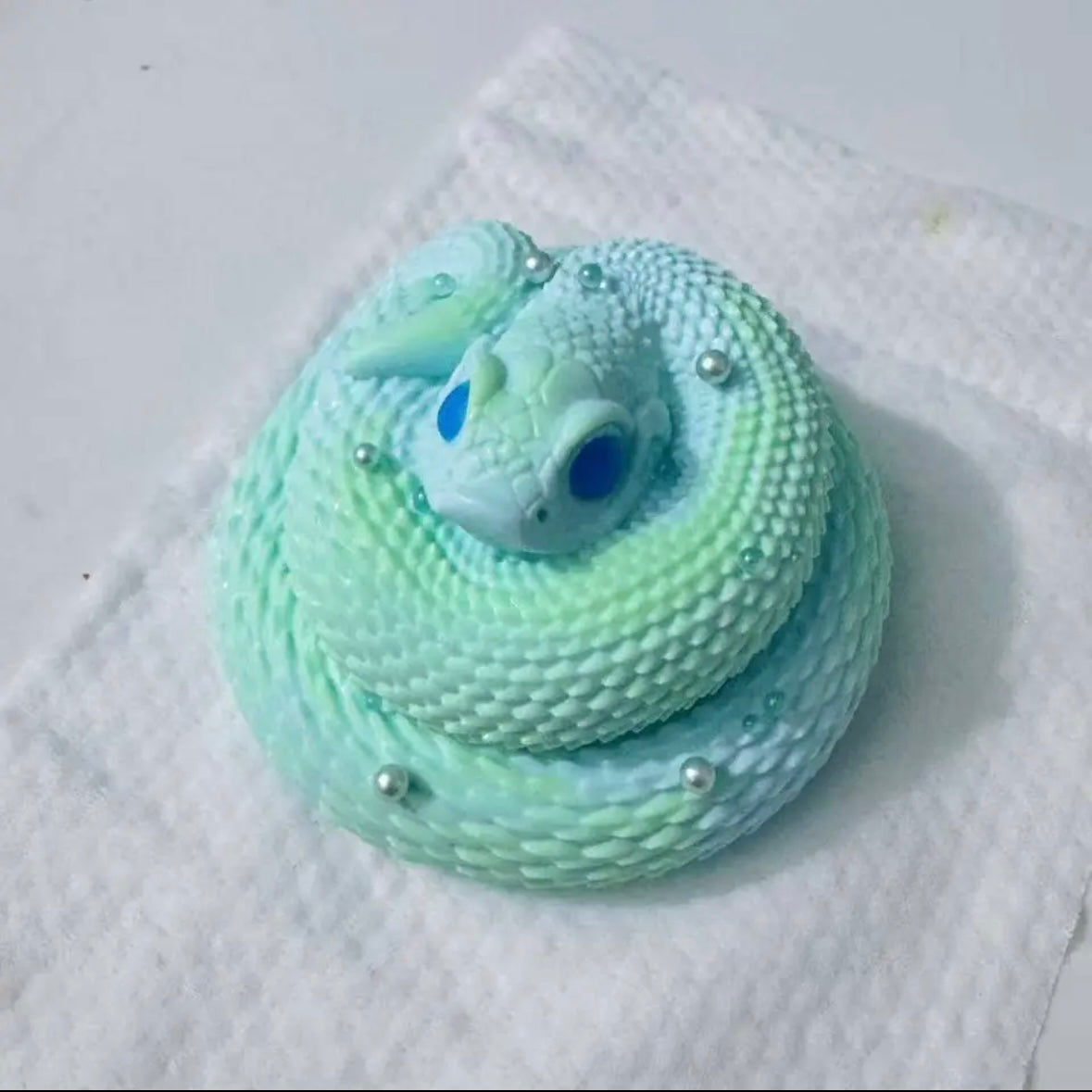Handmade Circling Snake Taba Squishy Toy