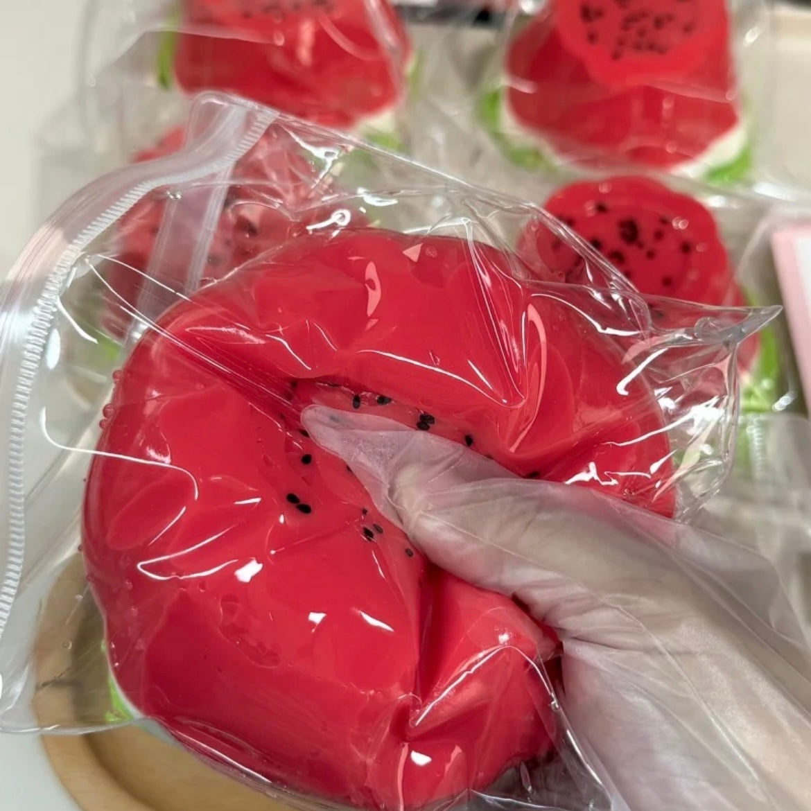 Handmade Watermelon Pudding Stress Relief Squishy Toy - Christmas Series