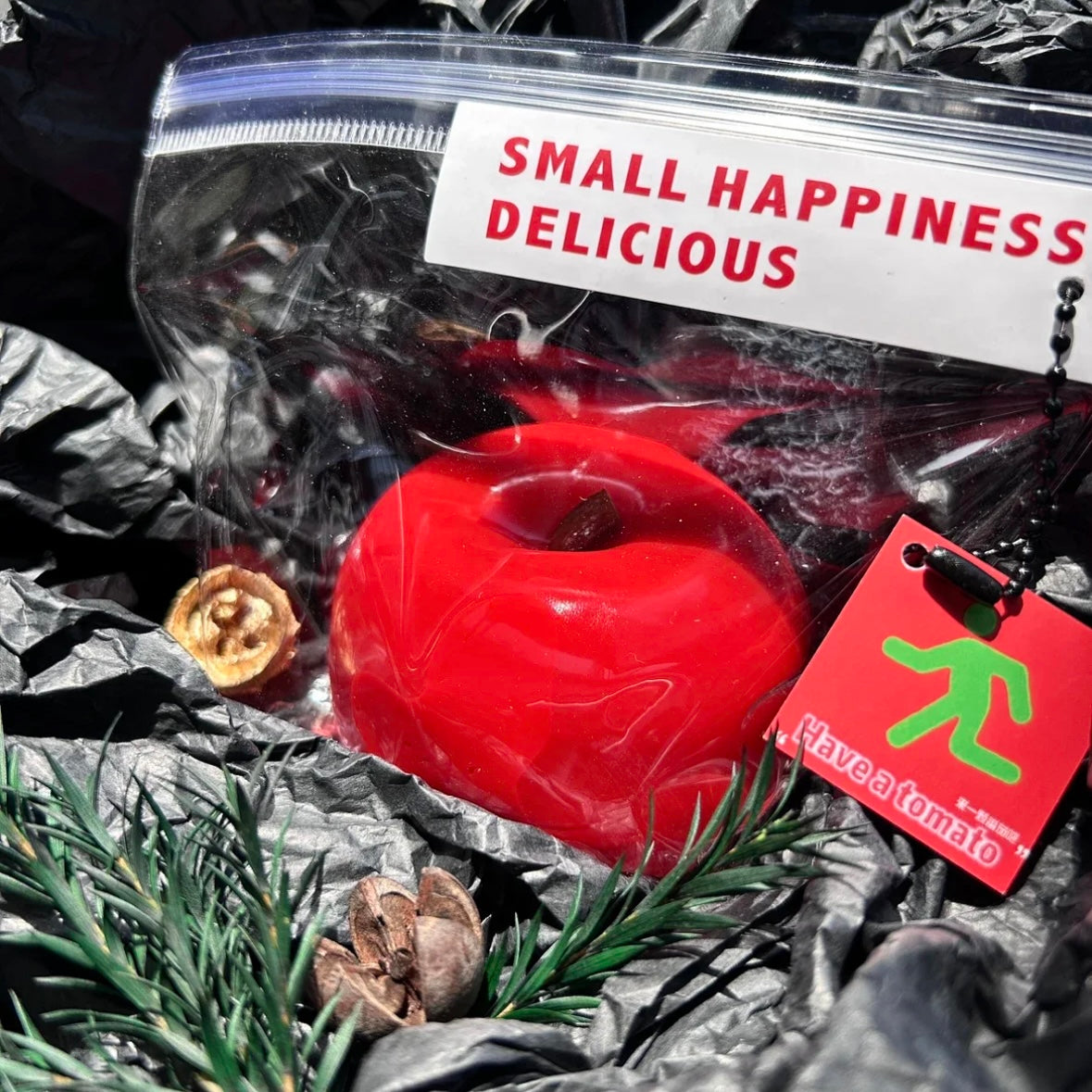 Handmade Apple Taba Squishy Toy - Christmas Series