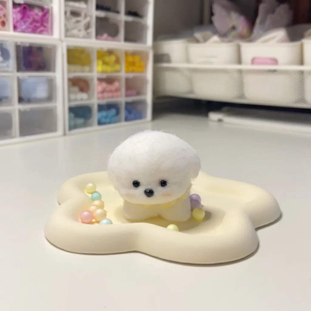 Tiny Puppy Stress Relief Taba Squishy Toy with Flocking
