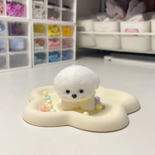 Tiny Puppy Stress Relief Taba Squishy Toy with Flocking