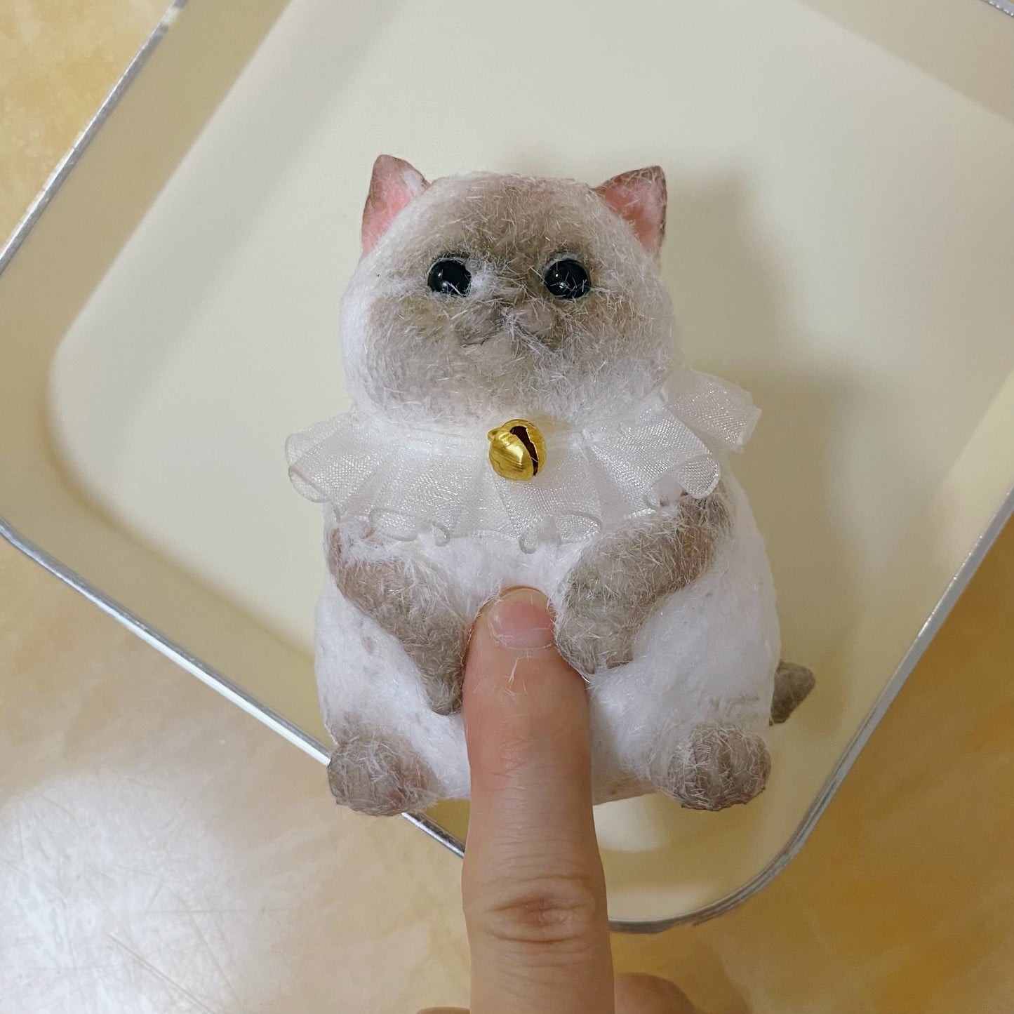 Handmade Siamese Kitty Cat Stress Relief Taba Squishy Toy