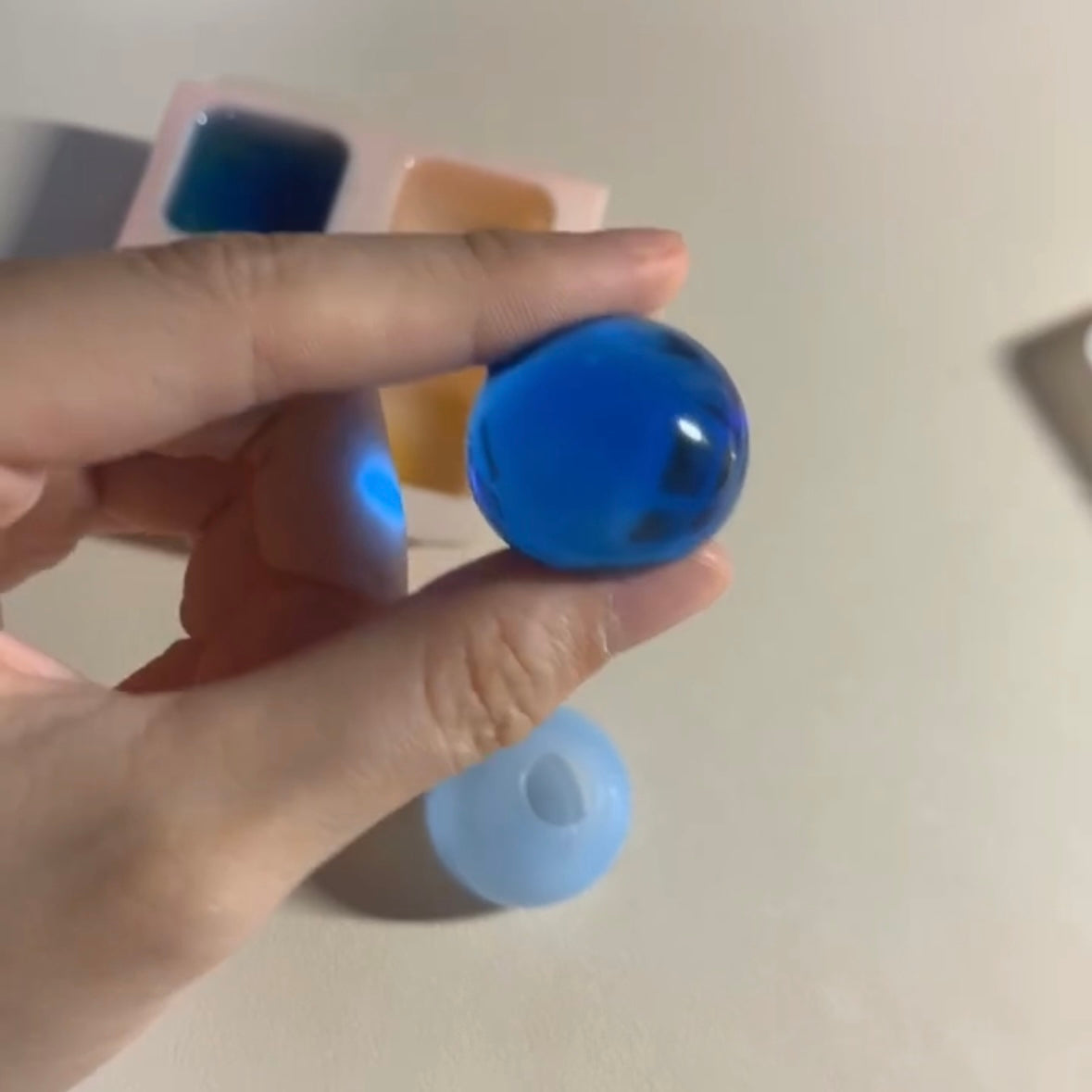 Handmade Transparent 2.2cm Ball Stress Relief Squishy Toy