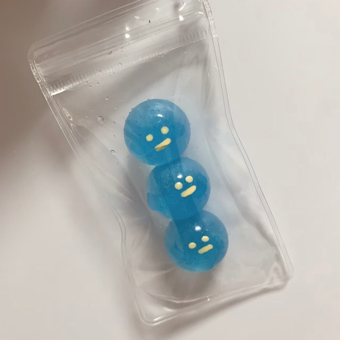 3pcs/6pcs/9pcs Transparent Smiling Face Balls Taba Squishy Toy