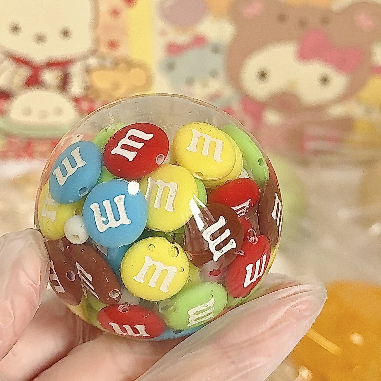 M&M Blocks Filling Handmade Stress Balls