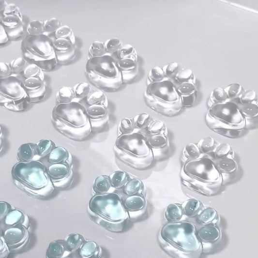 50g Handmade Silicone Transparent  Cat's Paw Squishy Toy