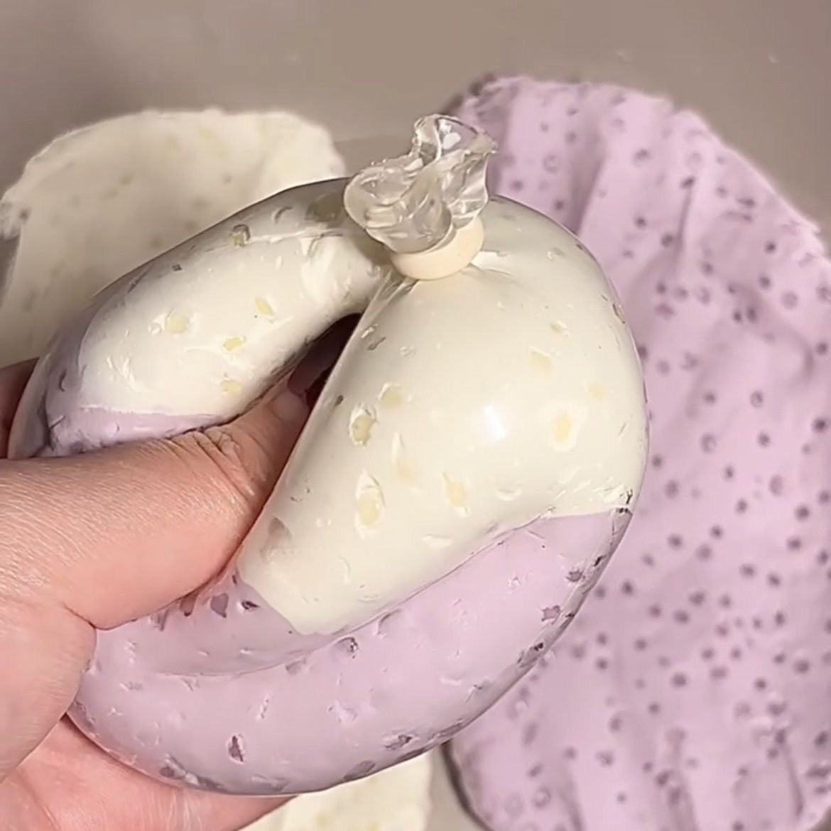 Purple & White Handmade Stress Balls