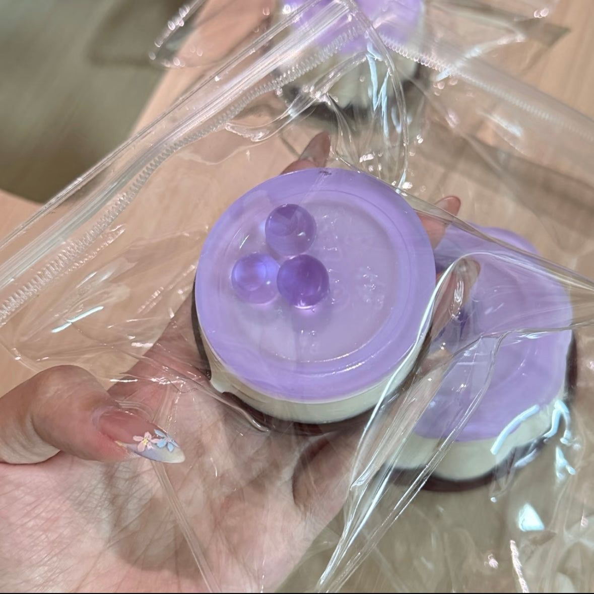 Blue/Purple Blueberry Pudding Taba Squishy Toy