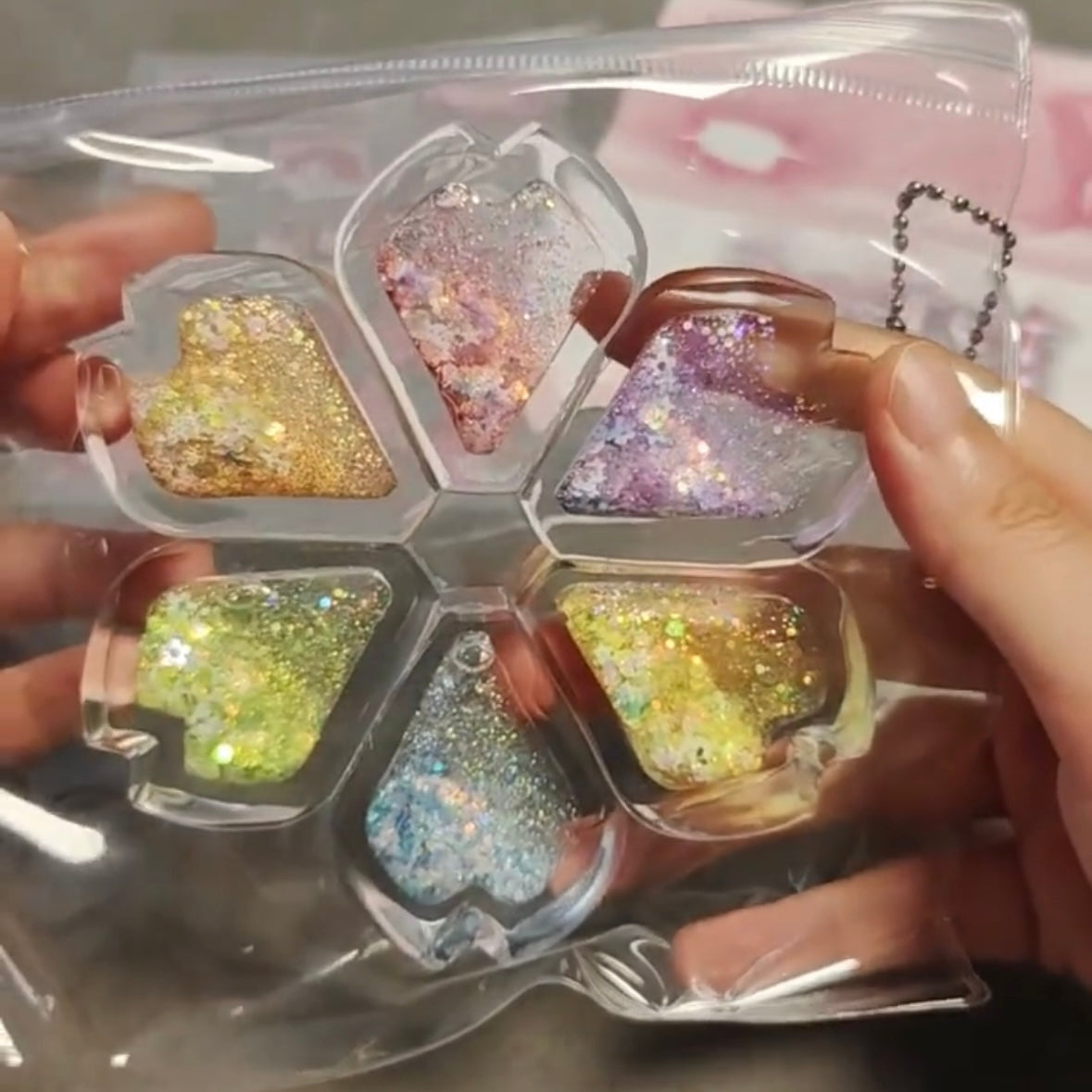 Transparent Seven-color Flower Taba Squishy Toy