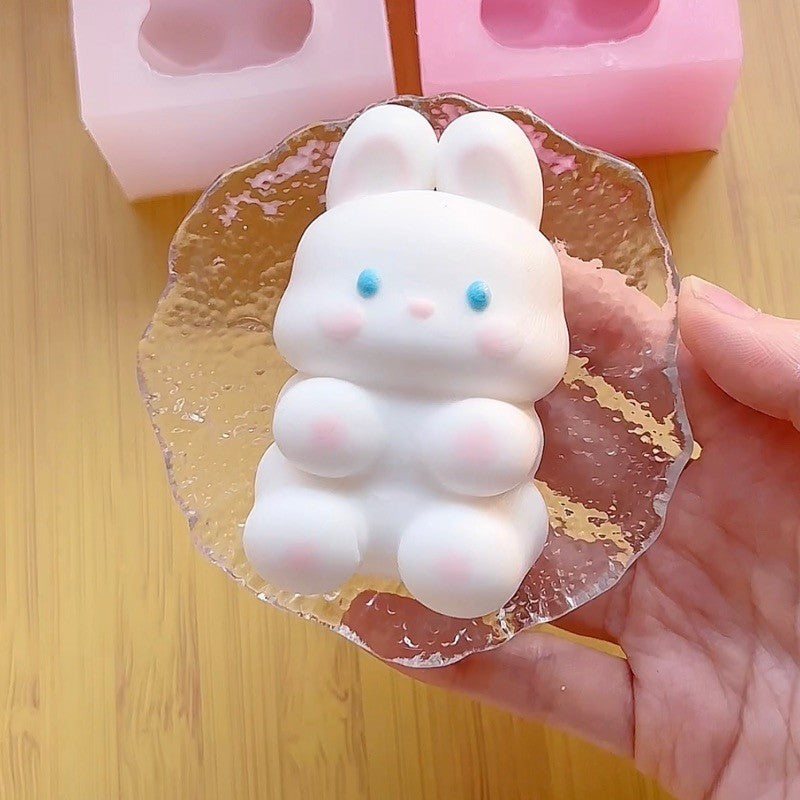 Handmade Silicone Small Rabbit Bunny Relief Squishy Toy